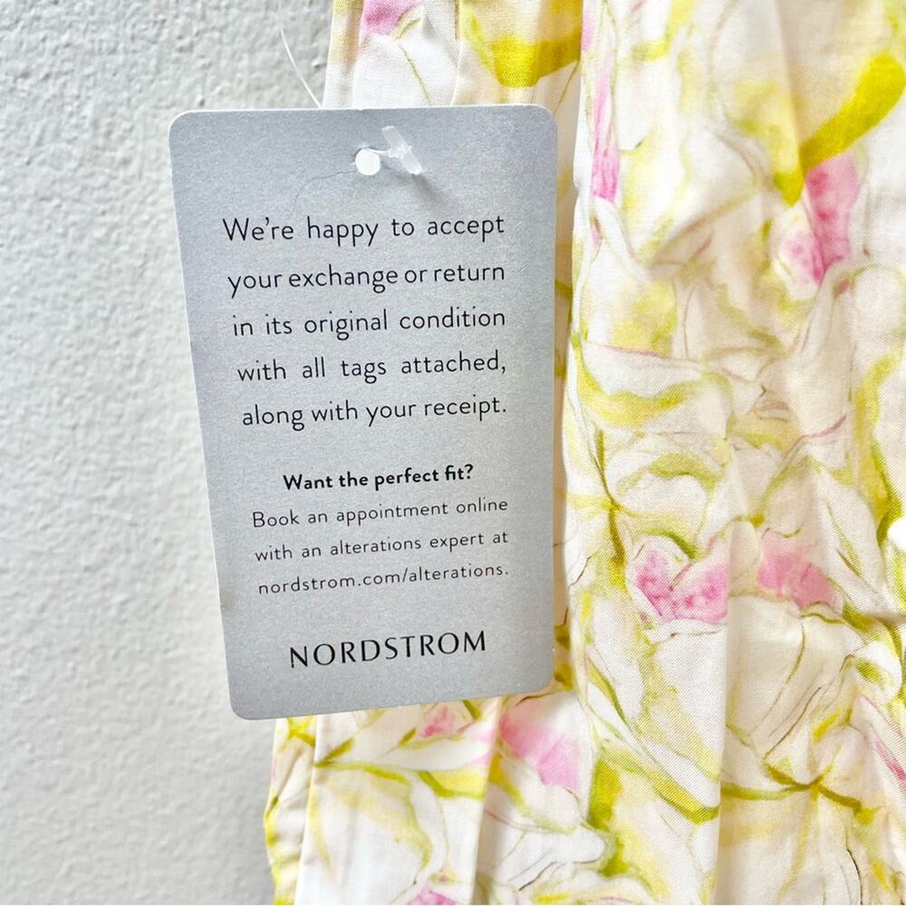 ASTR the Label Tie Strap Tiered Maxi Dress Pink Green Floral, Women's Small $128 - Picture 13 of 15